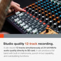 Tascam Model 12 All-in-One 12-track Digital Multitrack Mixings and Recording Studio, Mixer, USB Audio Interface and DAW Controllers