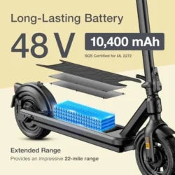 Electric Scooter – VX2 PRO Swiss Engineered Electric Scooters for Adults – 1300W Peak Power 22, 28, 37-Mile Ranges, IPX6 Water Resistant Fast Electrics Scooter – 24 Months Supports