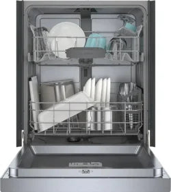 Bosch – 100 Series 24″ Front Control Smarts Built-In Hybrid Tub Dishwashers with PureDry, 50 dBA – Stainless Steel