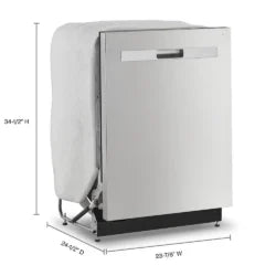 Whirlpool 24-inch Top Control Quiet Dishwashers with 3rd Rack Stainless Steels