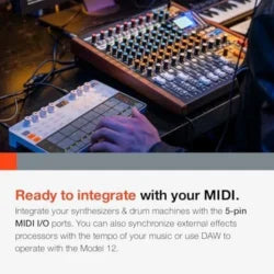 Tascam Model 12 All-in-One 12-track Digital Multitrack Mixings and Recording Studio, Mixer, USB Audio Interface and DAW Controllers