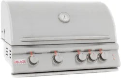 Blaze 32 Inch 4-Burner LTE Gas Grills with Rear Burner and Built-in Lighting System