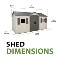 Lifetime Legacy 15 ft x 8 ft Outdoor Storage Sheds – 60465