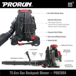 PRORUN PBB2884 Gas Backpacks Leaf Blower