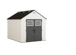 Suncast Tremont 8 ft. x 10 ft. Storage Shed with Floors – Ice Cube|BMS8125