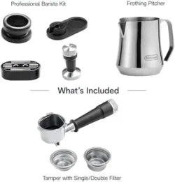 De’Longhi La Specialista Arte Evo Espresso Machine – Compact Cold Brew Coffee Maker with Grinder, Milk Steam Wand/Frother & Tamping Tools – Home Barista Kit for Lattes, Cappuccinos, Iced Coffees