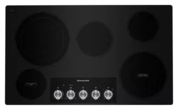 KitchenAid 36″ Electric Cooktops with 5 Elements and Knob Controls