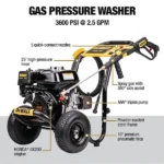 DeWalt 3600 psi 2.5 GPM Cold Water Gas Professional Pressure Washer with Honda GX200 Engine - Image 2