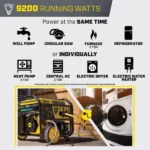 Champion 11,500/9,200-Watt Tri-Fuel Home Backup Portable Generator - Image 4