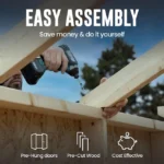 Heartland Asheville 10-ft x 12-ft Gable Style Wood Outdoor Storage Shed - Image 5