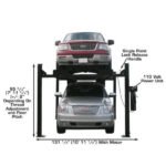 Atlas Pro9000 4 Post Lift with RJ6 Rolling Jacks - Image 2