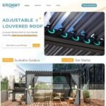 EROMMY 10 ft. W x 10 ft. D Outdoor Louvered Pergola - Image 3