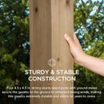 SUNJOY 10 ft. x 12 ft. Matte Black Cedar Framed Wooden Gazebo - Image 4