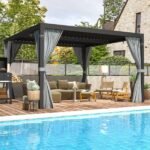 EROMMY 10 ft. W x 10 ft. D Outdoor Louvered Pergola - Image 5