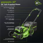 Greenworks Pro 60V 22″ Cordless Self-Propelled Push Lawn Mower - Image 2