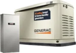 Generac Guardian 22kW Home Standby Generator with 200 Amp Transfer Switch, Durable All Aluminum, WiFi Enabled with G-Force Engine, Easy to Use, Whole House Power Backup, Smart Outage Solution – Bisque