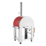Empava PG06 Outdoor Wood Fired Pizza Oven Stainless Steel Red with Wheels and Accessories - Image 6