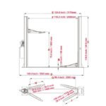 KATOOL KT-H105 Two Post Vehicle Lift 10,000 lbs Capacity - Image 3