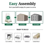 Little Cottage Co. Pre-Cut 12×12 Value Gable Shed Kit - Image 4