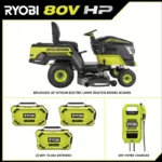 Brushless 80V Hp 46-Inch Cordless Lawn Tractor Battery Powered - Image 5