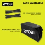 RYOBI 80v Hp brushless 30″ self-propelled dual-blade lawn mower kit - Image 14
