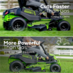 Greenworks Pro 42 in. 60V Cordless Battery Electric CrossoverT Tractor Riding Lawn Mower - Image 4