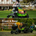 Greenworks Pro 42 in. 60V Cordless Battery Electric CrossoverT Tractor Riding Lawn Mower - Image 3