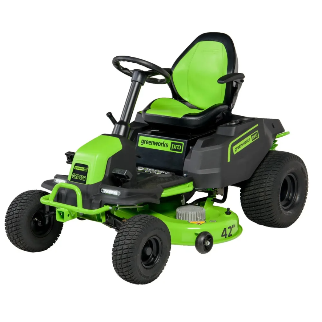 Untitled-design-14-2.png Greenworks Pro 42 in. 60V Cordless Battery Electric CrossoverT Tractor Riding Lawn Mower - Image 1