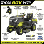 Ryobi 80V HP Brushless 42 in. Battery Electric Cordless Riding Lawn Tractor - Image 3