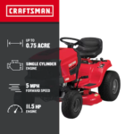 Craftsman T100 36-in 11.5-HP Riding Lawn Mower - Image 3