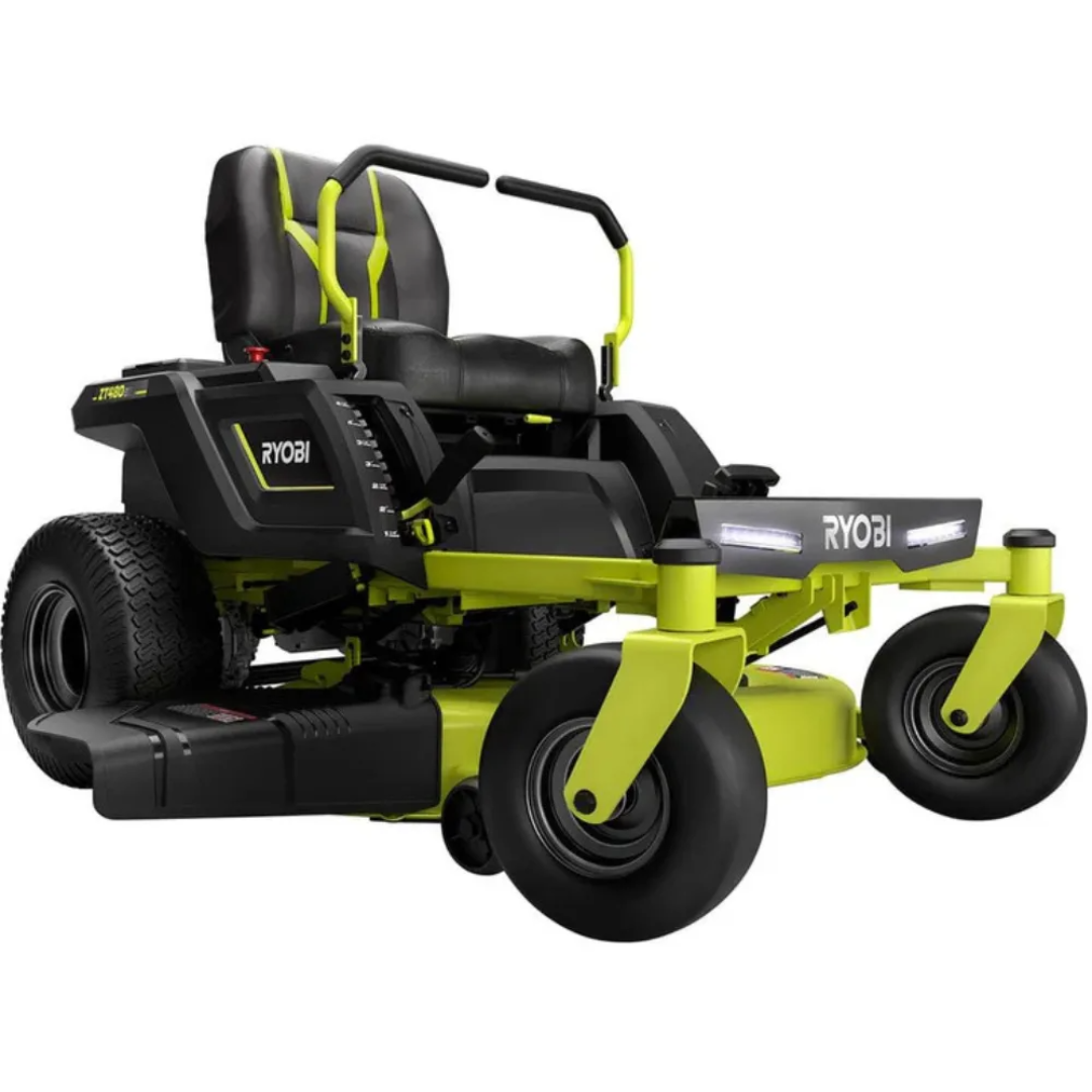 Untitled-design-8-16.png RYOBI 42 in. 100 Ah Battery Electric Riding Zero Turn Mower - Image 1