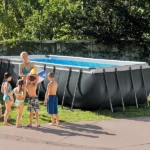 Intex Ultra XTR Frame Rectangular Above Ground Swimming Pool, 18ft x 9ft x 52in with Sand Filter System - Image 2
