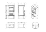 Be Modern Orba 2kW Matt Black Electric Stove (H)850mm (W)410mm - Image 4