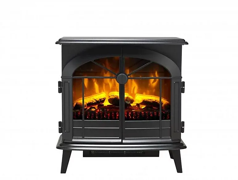 stove-17.webp Dimplex Leckford Large Freestanding Electric Stove, Black, LED Flame Effect, 2kW Adjustable Heater - Image 1