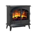 Dimplex Leckford Large Freestanding Electric Stove, Black, LED Flame Effect, 2kW Adjustable Heater - Image 2