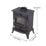 5KW Cast Iron Eco Design Stove MultiFuel Wood Burning Stove Fireplace with H 32cm Metal Stove Pipe $325.12 - Image 5