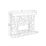 Festivo 44 in. Freestanding Electric Fireplace - Image 3