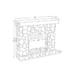 Festivo 44 in. Freestanding Electric Fireplace - Image 3