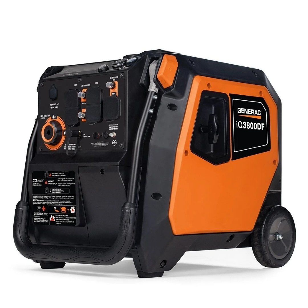 22 Generac iQ3800 3.800-Watt Dual Fuel Portable Inverter Generator - Image 1