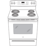 GE 30″ Freestanding Electric Range JB256DMBB - Image 7