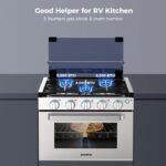 Camplux 17″ RV Oven with 3 Burners Cooktop - Image 4