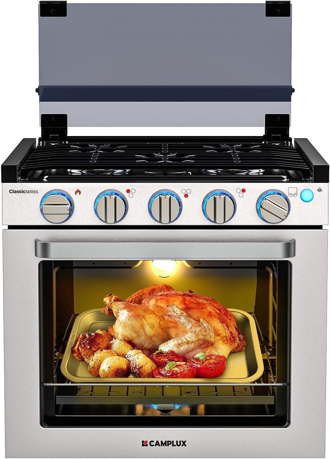 479-2.jpg Camplux 21 Inches RV Stove Gas Range Oven 3 Burners Cooktop - Image 1