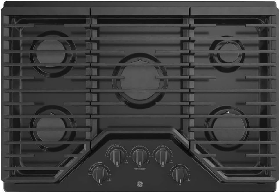 51rhyS6tSqL._AC_SL1000_.jpg GE 30″ Built-In Gas Cooktop JGP5030DLBB - Image 1