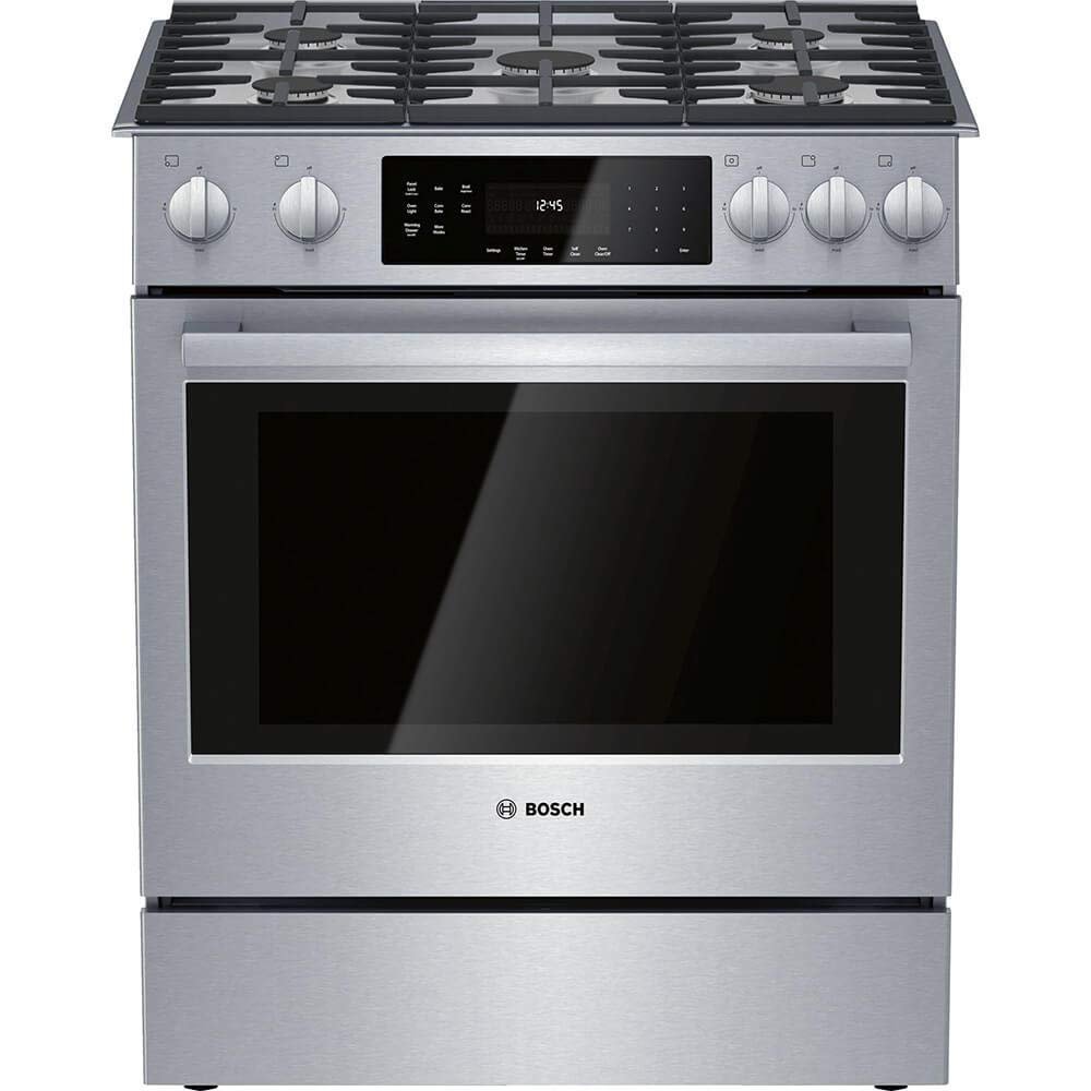 61lD2oO5SzL._SL1000_.jpg Bosch 800 Series Gas Slide-In Range HGI8056UC - Image 1