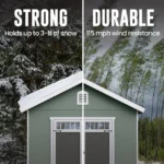 Heartland Asheville 10-ft x 12-ft Gable Style Wood Outdoor Storage Shed - Image 3