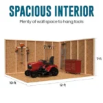 Heartland Asheville 10-ft x 12-ft Gable Style Wood Outdoor Storage Shed - Image 7