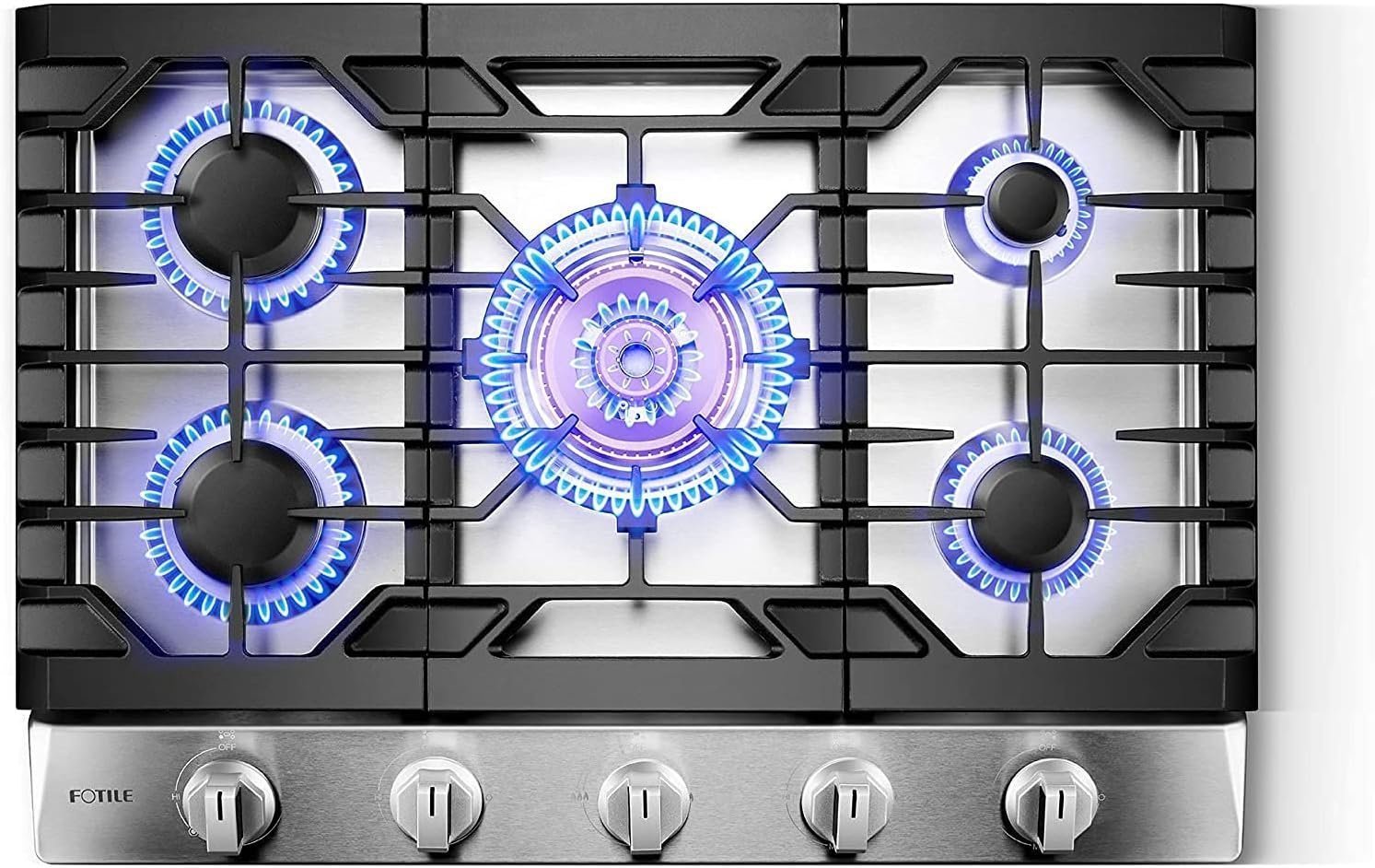 712qeUThXqS._AC_SL1500_.jpg Fotile 30″ Tri-Ring Gas Cooktop GLS30501 - Image 1