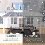 Aecojoy 12 ft x 12 ft White Aluminum Pergola with Canopy - Image 3