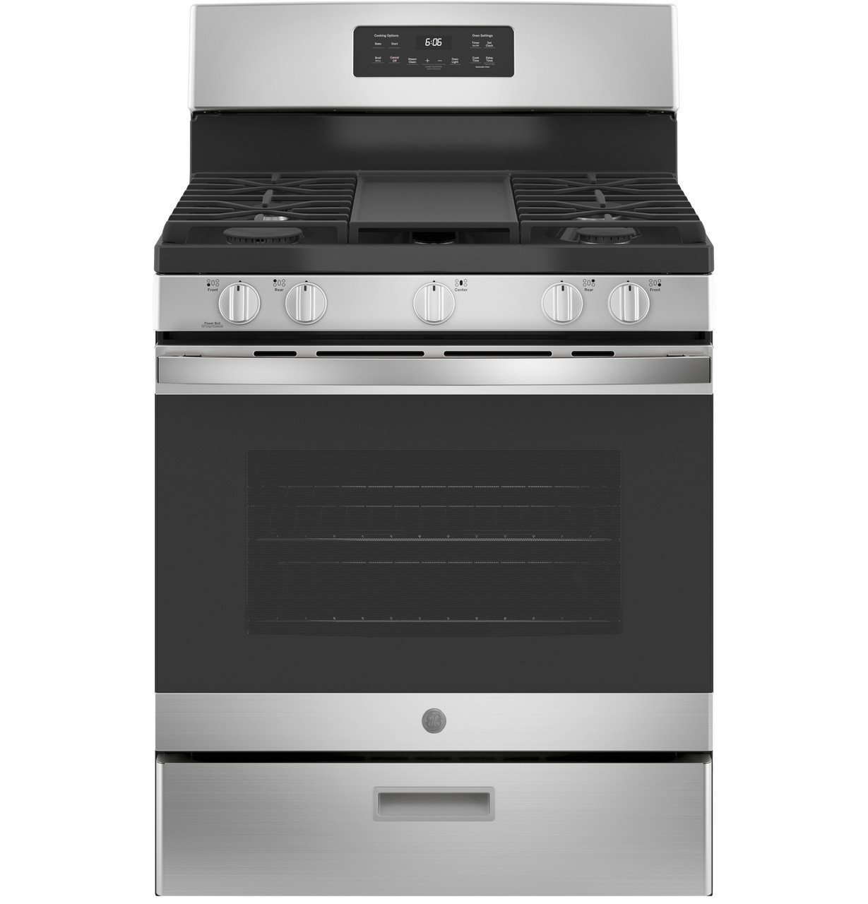 7b95c107465cd60995a632a8ce25af1cf2223312__06389.jpg GE 30″ Freestanding Gas Range - Image 1