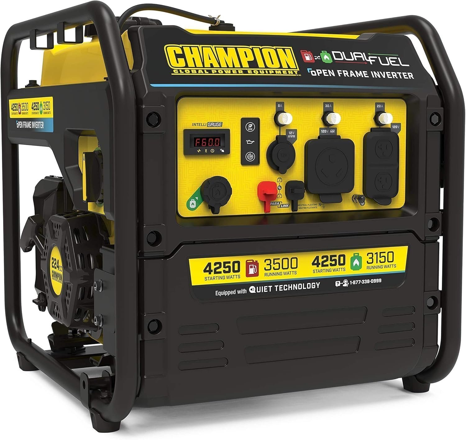 81Ly0LlDdL._AC_SL1500_-1.jpg Champion 4250-Watt Dual Fuel RV Ready Open Frame Inverter Generator - Image 1